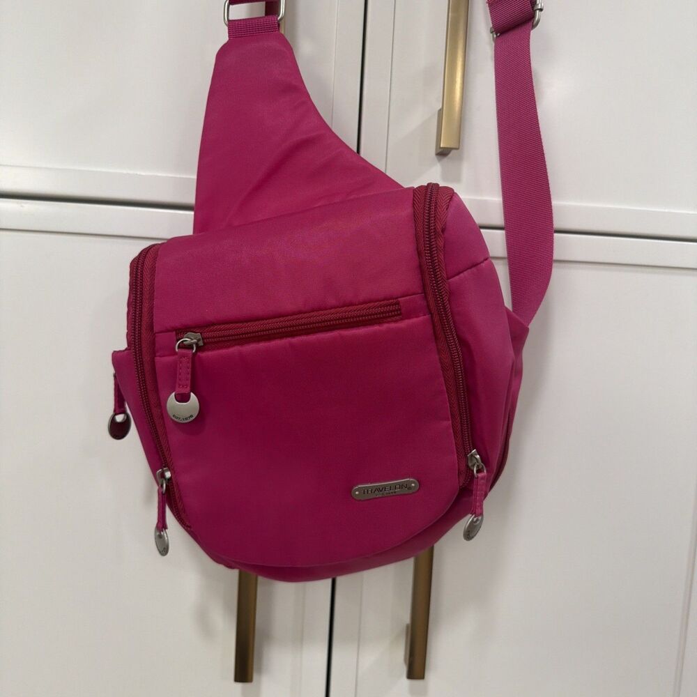 Travelon Crossbody Sling Travel Bag In Pink